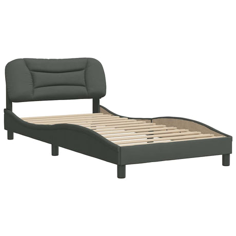 Vidaxl bedframe zonder matras hvar 100x200 cm stof donkergrijs