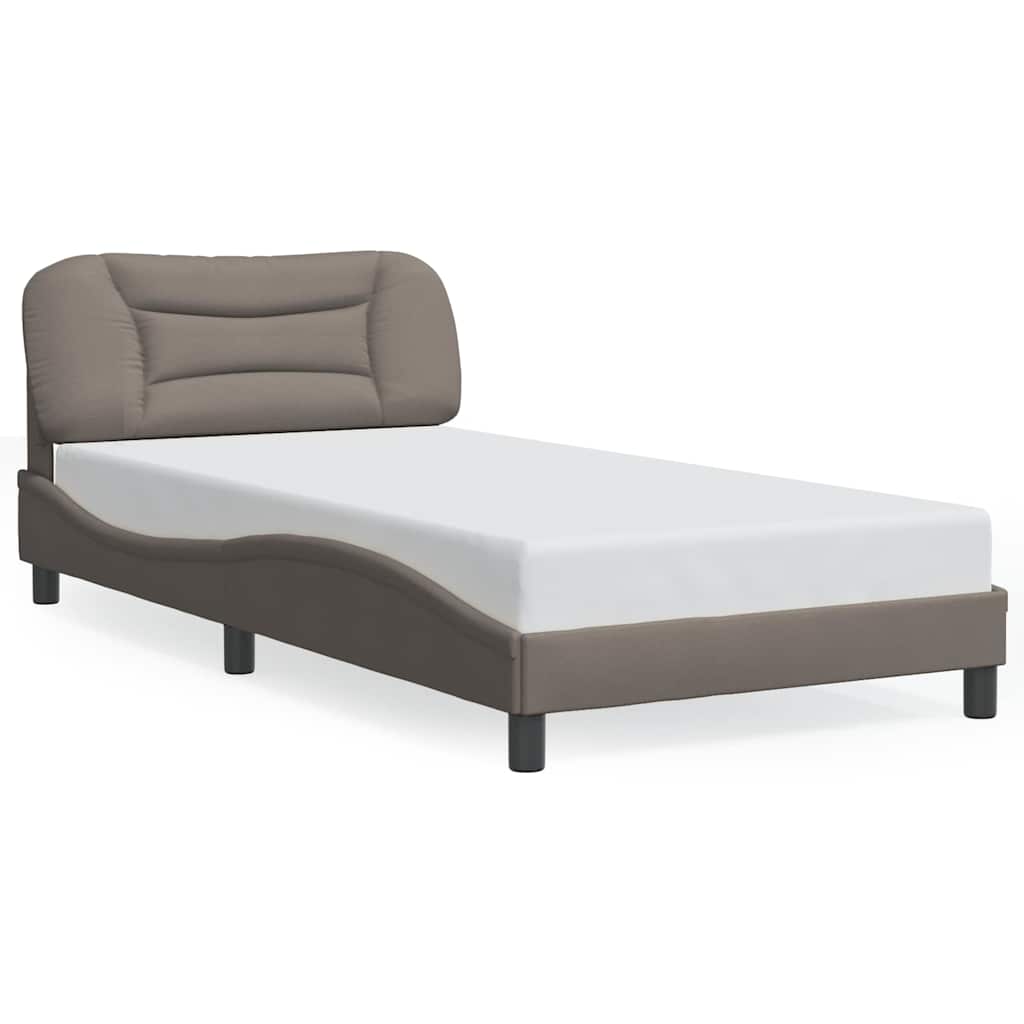 Vidaxl bedframe zonder matras hvar 100x200 cm stof taupe