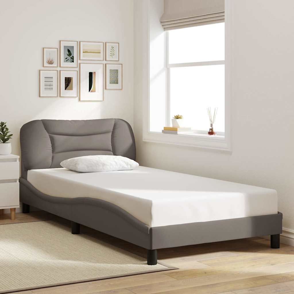 Vidaxl bedframe zonder matras hvar 100x200 cm stof taupe