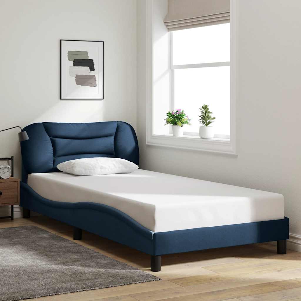 Vidaxl bedframe zonder matras hvar 100x200 cm stof blauw