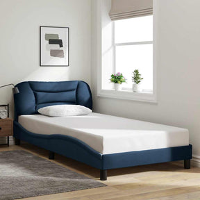 Vidaxl bedframe zonder matras hvar 100x200 cm stof blauw