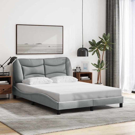 Vidaxl bedframe zonder matras hvar 120x200 cm stof lichtgrijs