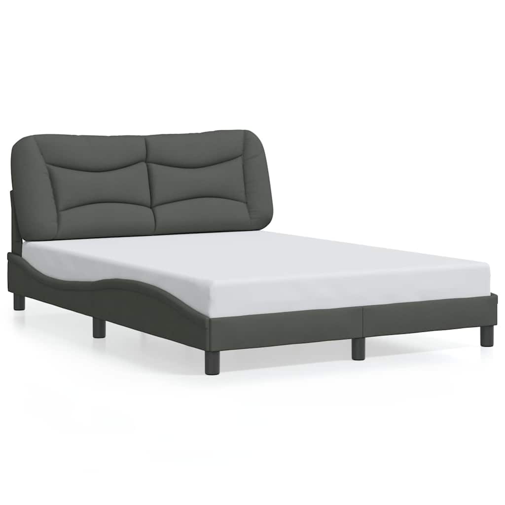 Vidaxl bedframe zonder matras hvar 120x200 cm stof donkergrijs
