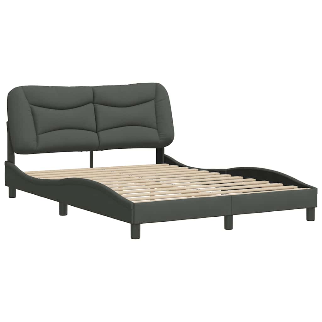 Vidaxl bedframe zonder matras hvar 120x200 cm stof donkergrijs