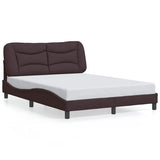 Vidaxl bedframe zonder matras hvar 120x200 cm stof donkerbruin