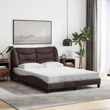 Vidaxl bedframe zonder matras hvar 120x200 cm stof donkerbruin