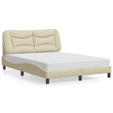 Vidaxl bedframe zonder matras hvar 120x200 cm stof crèmekleurig