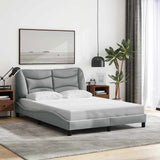 Vidaxl bedframe zonder matras hvar stof lichtgrijs 140x190 cm