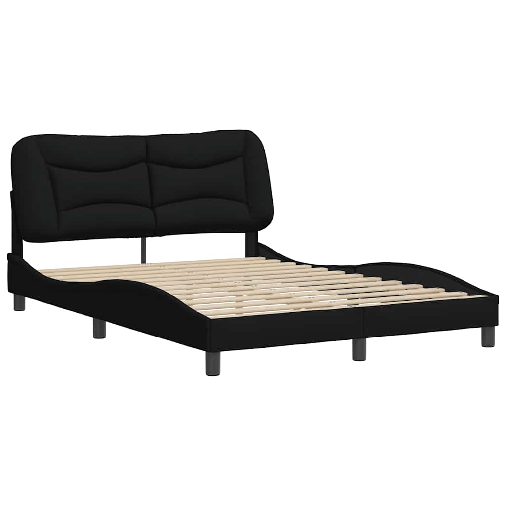 Vidaxl bedframe zonder matras hvar stof zwart 140x190 cm