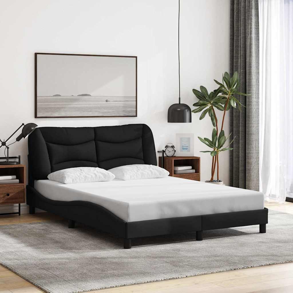 Vidaxl bedframe zonder matras hvar stof zwart 140x190 cm