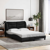 Vidaxl bedframe zonder matras hvar stof zwart 140x190 cm