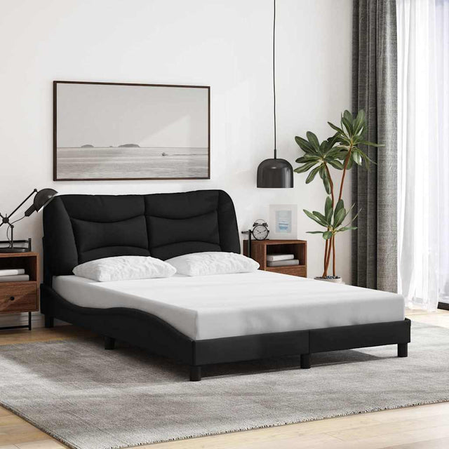 Vidaxl bedframe zonder matras hvar stof zwart 140x190 cm