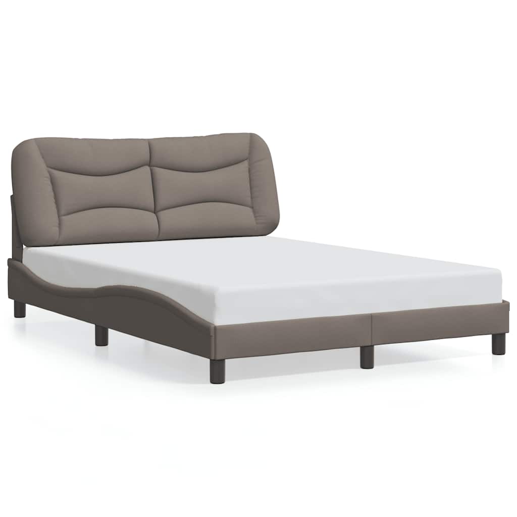 Vidaxl bedframe zonder matras hvar stof taupe 140x190 cm