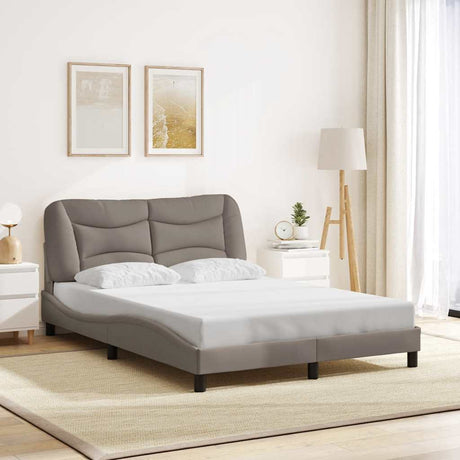 Vidaxl bedframe zonder matras hvar stof taupe 140x190 cm
