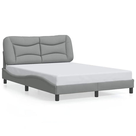 Vidaxl bedframe zonder matras hvar stof lichtgrijs 140x200 cm
