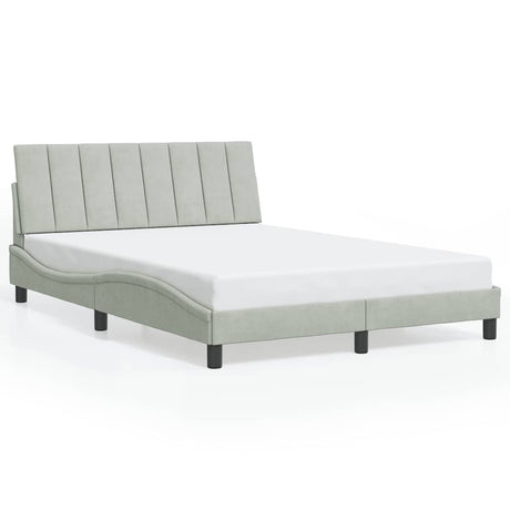 Vidaxl bedframe zonder matras hanko 120x200 cm fluweel lichtgrijs