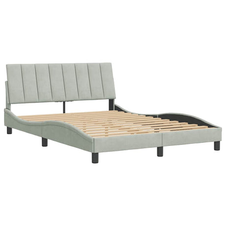 Vidaxl bedframe zonder matras hanko 120x200 cm fluweel lichtgrijs