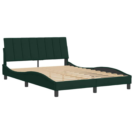 Vidaxl bedframe zonder matras hanko 140x200 cm fluweel donkergroen
