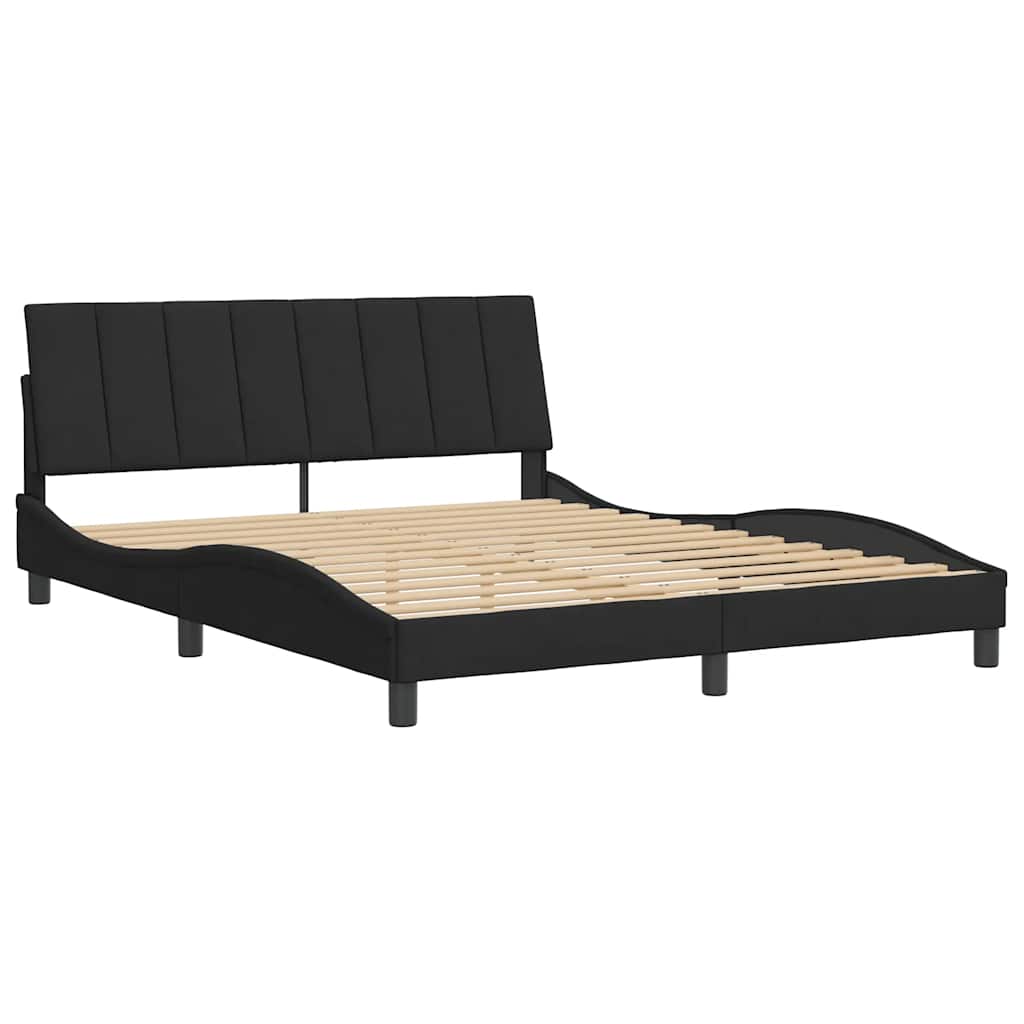 Vidaxl bedframe zonder matras hanko 160x200 cm fluweel zwart