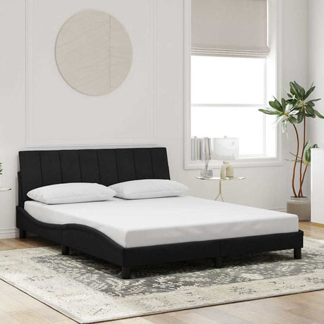 Vidaxl bedframe zonder matras hanko 160x200 cm fluweel zwart