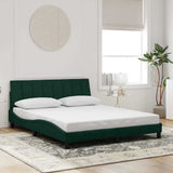 Vidaxl bedframe zonder matras hanko 160x200 cm fluweel donkergroen