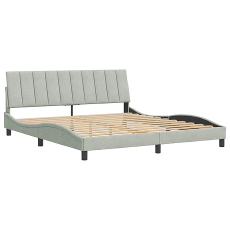 Vidaxl bedframe zonder matras hanko 180x200 cm fluweel lichtgrijs