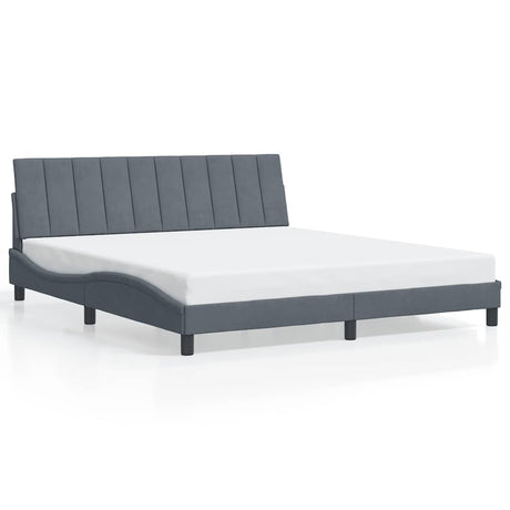 Vidaxl bedframe zonder matras hanko 180x200 cm fluweel donkergrijs