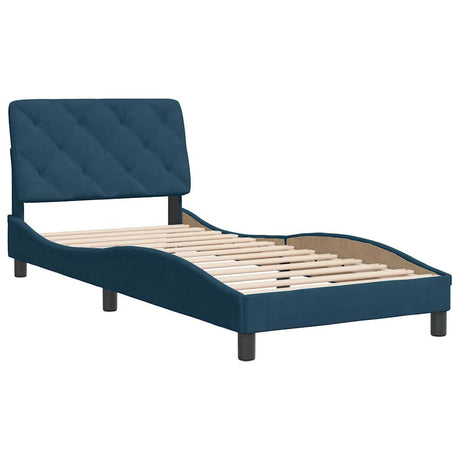 Vidaxl bedframe zonder matras fluweel blauw 80x200 cm