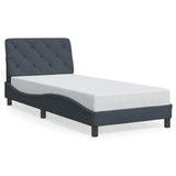 Vidaxl bedframe zonder matras 90x190 cm fluweel donkergrijs
