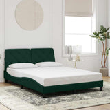 Vidaxl bedframe zonder matras 120x200 cm fluweel donkergroen
