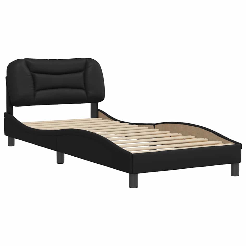 Vidaxl bedframe zonder matras hvar kunstleer zwart 80x200 cm