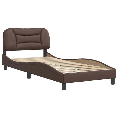 Vidaxl bedframe zonder matras hvar kunstleer bruin 80x200 cm