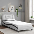 Vidaxl bedframe zonder matras hvar kunstleer zwart en wit 90x190 cm