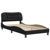 Vidaxl bedframe zonder matras hvar kunstleer zwart 100x200 cm