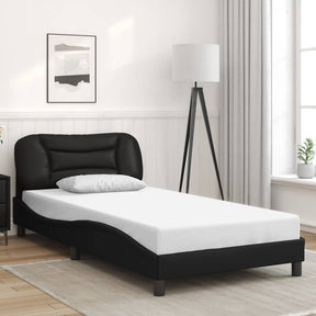 Vidaxl bedframe zonder matras hvar kunstleer zwart 100x200 cm