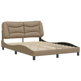 Vidaxl bedframe zonder matras hvar kunstleer cappuccinokleurig 120x200 cm