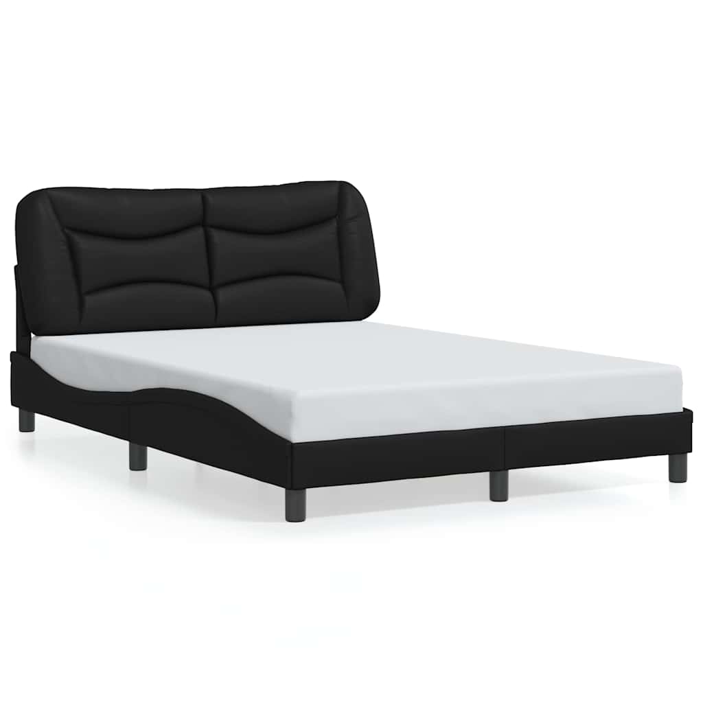 Vidaxl bedframe zonder matras hvar kunstleer zwart 140x200 cm