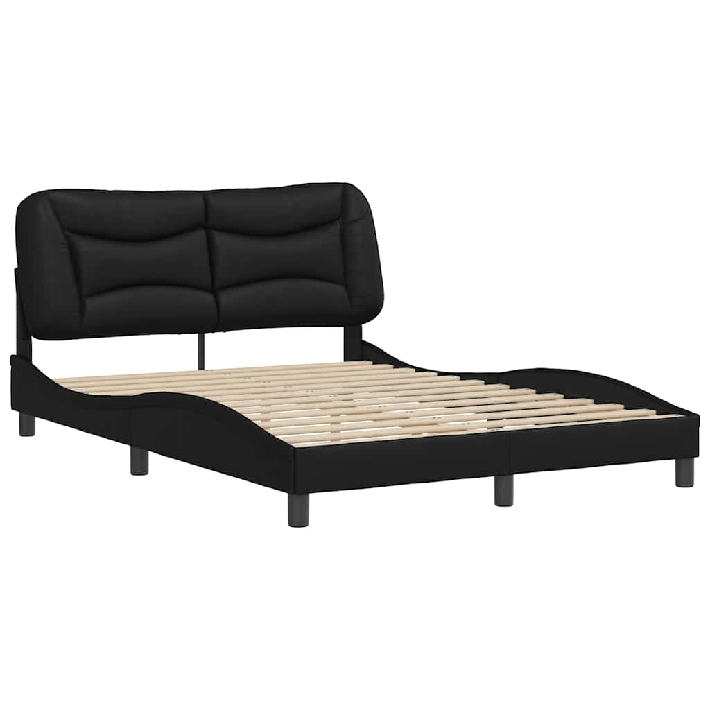 Vidaxl bedframe zonder matras hvar kunstleer zwart 140x200 cm