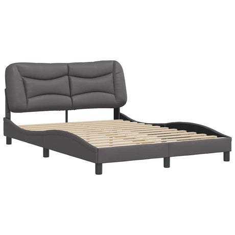 Vidaxl bedframe zonder matras hvar kunstleer grijs 140x200 cm