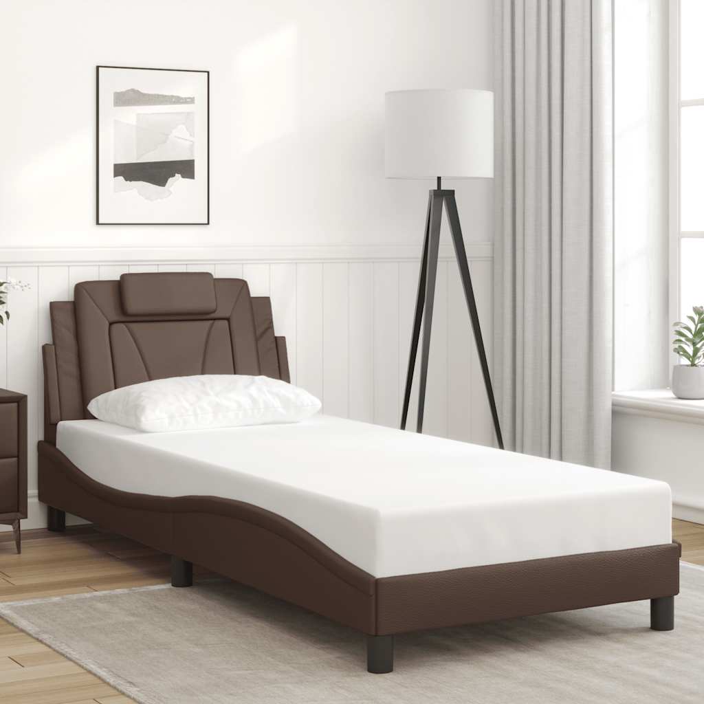 Vidaxl bedframe viana zonder matras kunstleer bruin 80x200 cm