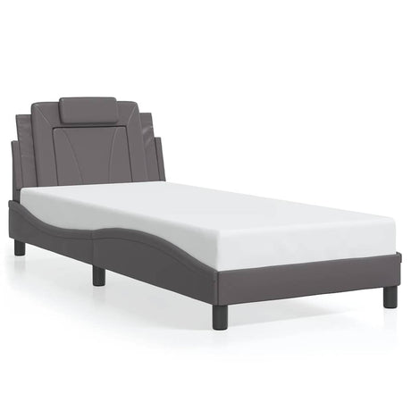 Vidaxl bedframe viana zonder matras kunstleer grijs 90x190 cm