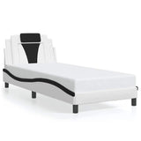 Vidaxl bedframe viana zonder matras kunstleer zwart en wit 90x190 cm