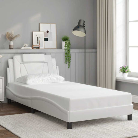 Vidaxl bedframe viana zonder matras kunstleer wit 100x200 cm