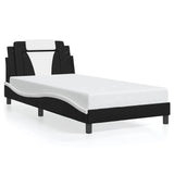 Vidaxl bedframe viana zonder matras kunstleer zwart en wit 100x200 cm