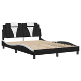 Vidaxl bedframe viana zonder matras kunstleer zwart en wit 140x190 cm