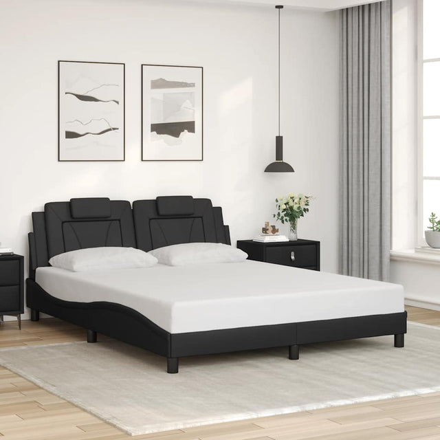 Vidaxl bedframe viana zonder matras kunstleer zwart 160x200 cm