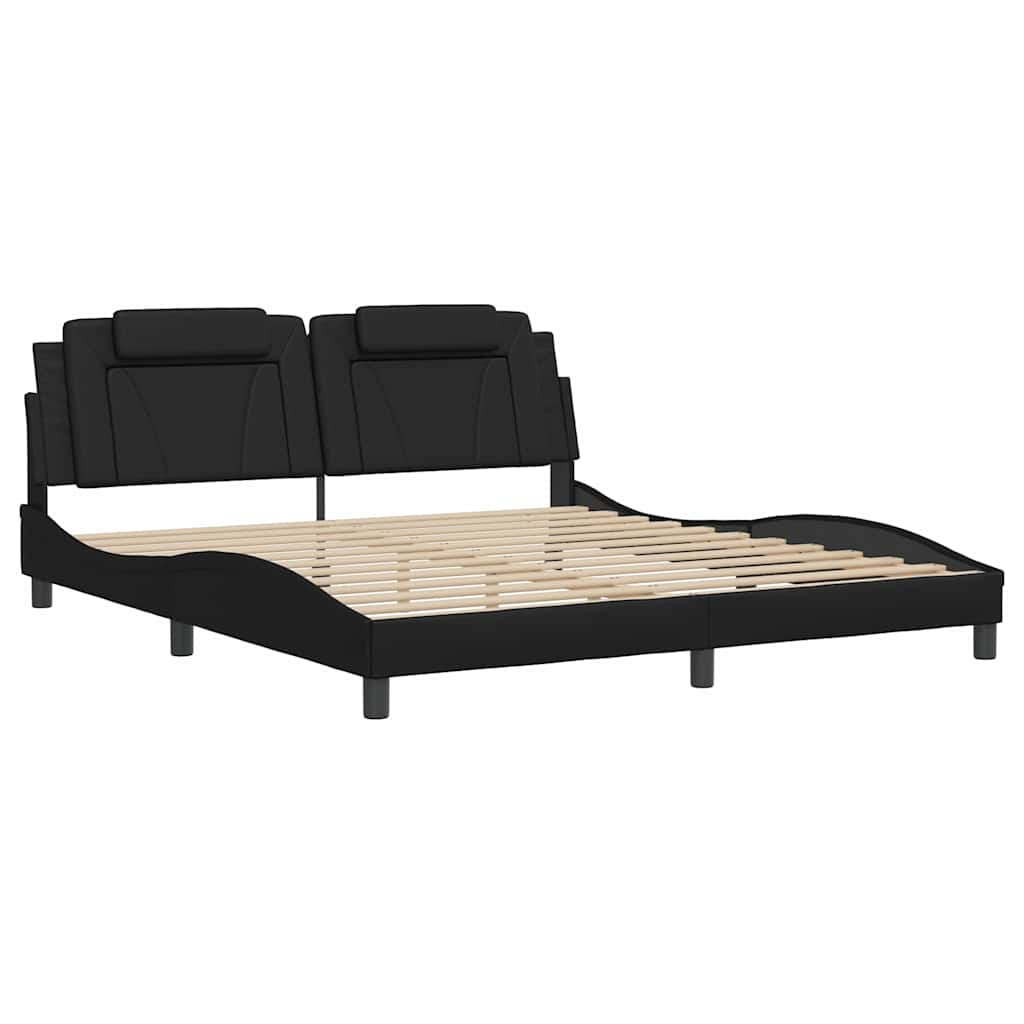 Vidaxl bedframe viana zonder matras kunstleer zwart 180x200 cm