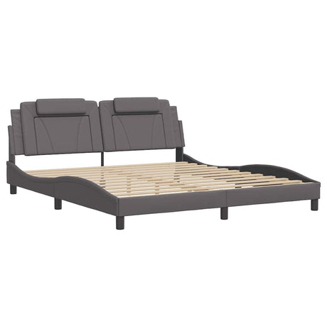 Vidaxl bedframe viana zonder matras kunstleer grijs 180x200 cm