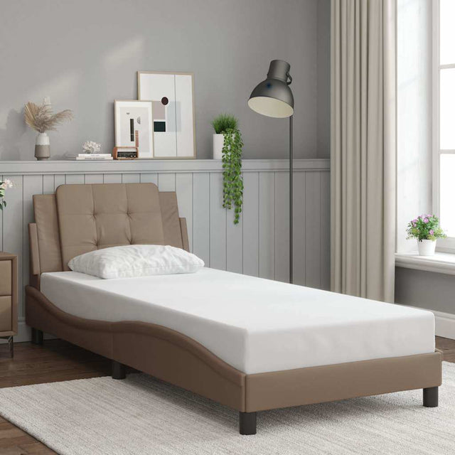Vidaxl bedframe zonder matras zadar cappuccinokleurig 100x200 cm