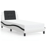 Vidaxl bedframe zonder matras zadar kunstleer zwart en wit 100x200 cm
